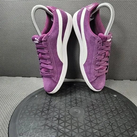 Womens Sz 6 Purple Puma Vikky Soft Foam Suede Sneakers - Picture 6 of 9